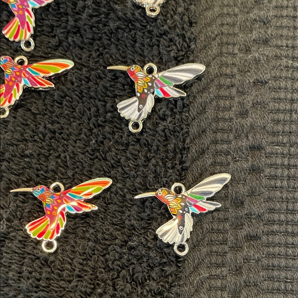 60 Colorful Hummingbird Charms nwt - Picture 8 of 11